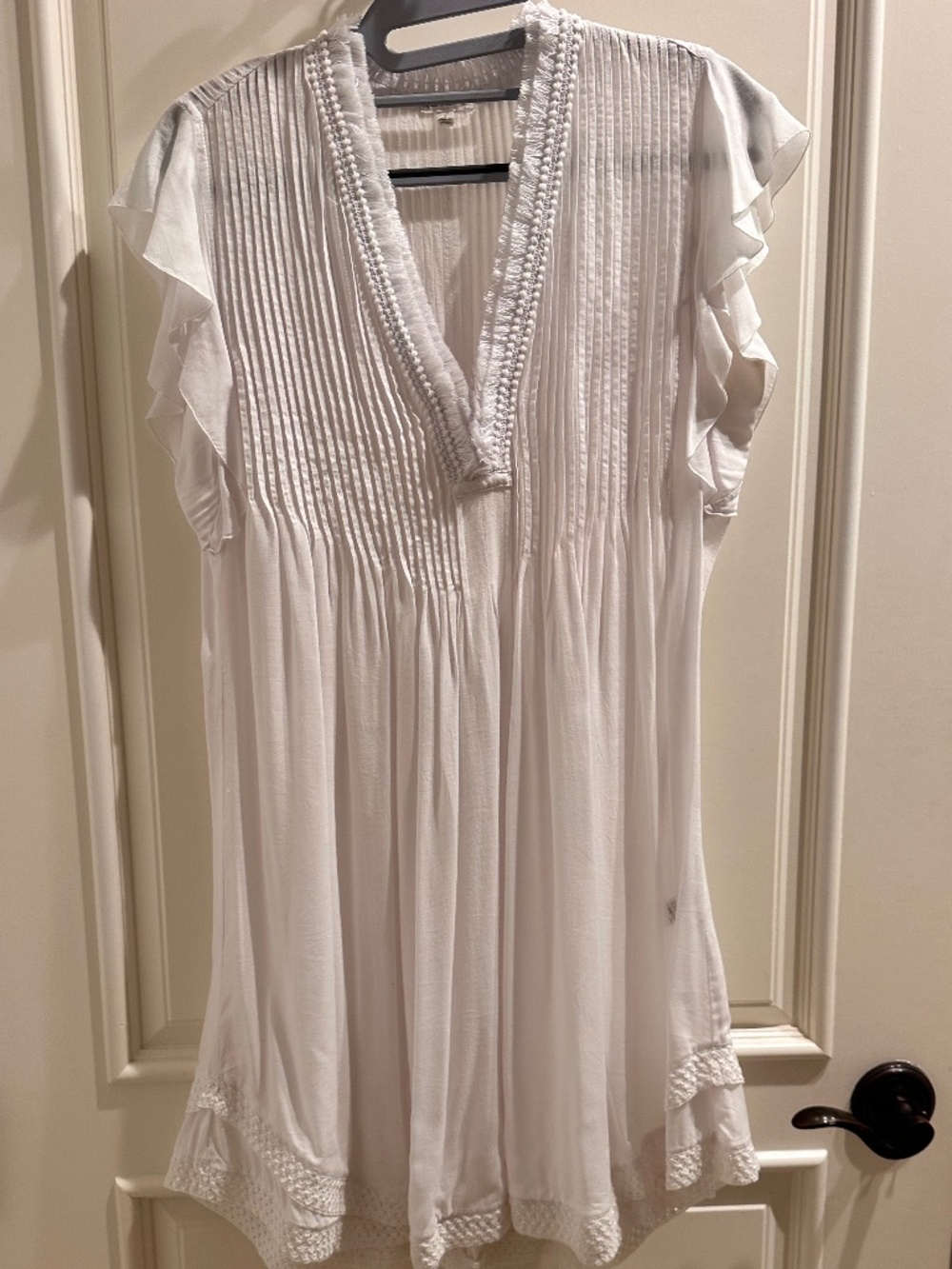 POUPETTE ST BARTH WHITE DRESS — SIZE SMALL